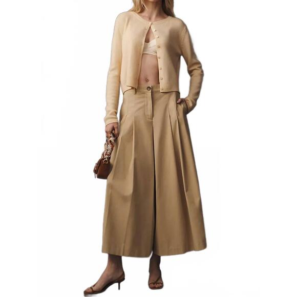 ASTR Pants - NEW ASTR rowen pleated culotte pants in khaki